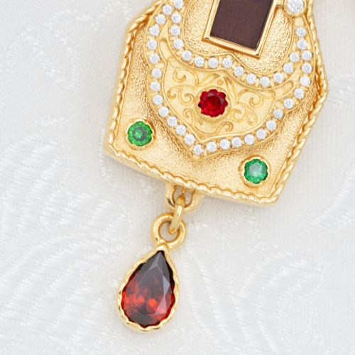 2.7.1634лп-2/1лп-К Архиерейский наперсный комплект в позолоте фото 12