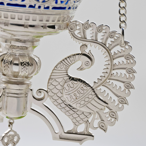 2.7.2375л/91л Лампада подвесная латунная в серебре фото 4 2.7.2375л/91л Лампада подвесная латунная в серебре фото 4