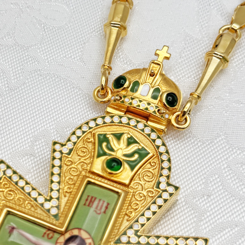 2.10.0530лнпэ-2/64лп Крест наперсный с натуральными камнями фото 5 2.10.0530лнпэ-2/64лп Крест наперсный с натуральными камнями фото 5