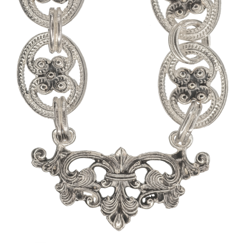 2.7.0298лр Цепь для священников латунная в серебрении с патинированием фото 2