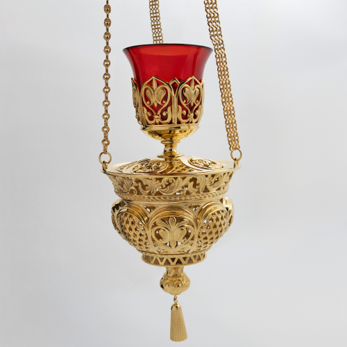 2.7.1846лп/1849лп Лампада подвесная латунная в позолоте