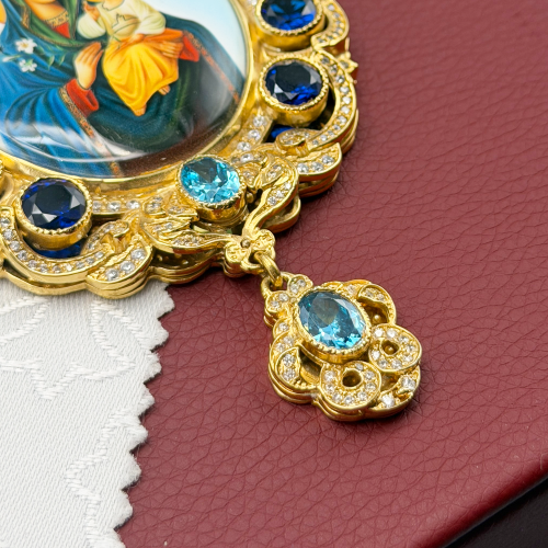 2.7.0653лп-2 Панагия латунная в позолоте без цепи фото 2 2.7.0653лп-2 Панагия латунная в позолоте без цепи фото 2