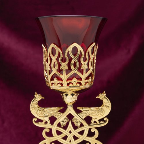 2.7.2871лп-К Набор напрестольный - лампада и подсвечники в позолоте фото 5 2.7.2871лп-К Набор напрестольный - лампада и подсвечники в позолоте фото 5