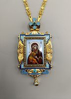 М2.7.2708лпэ-18/155лп Панагия с цепью (Юв. сплав)