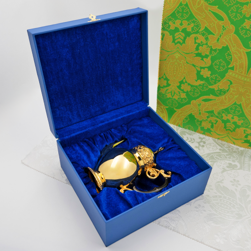 2.7.1229лп Чайник для теплоты латунный в позолоте фото 2