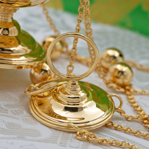 2.7.1097лп Кадило латунное в позолоте фото 2