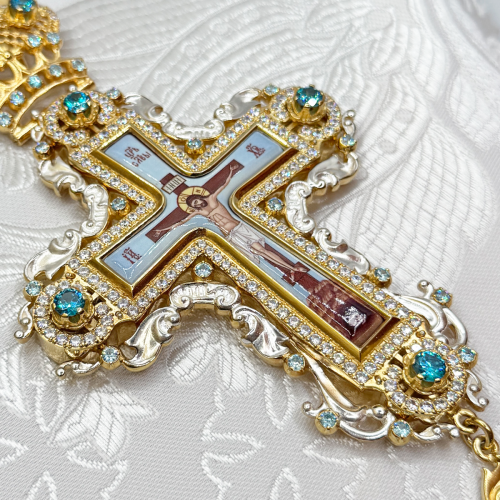 2.10.0547лп-2/1лп Крест наперсный в позолоте фото 5