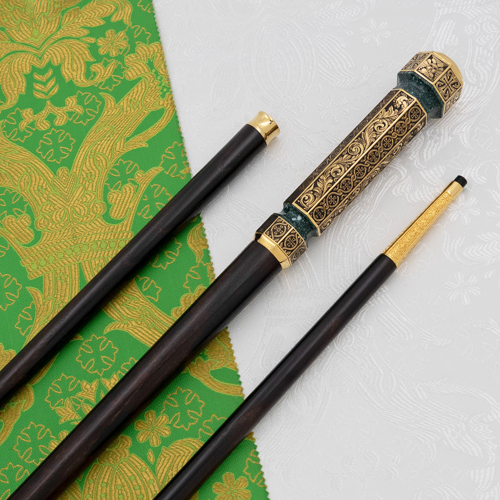 2.7.2932лпч Посох латунный с акрилом в позолоте