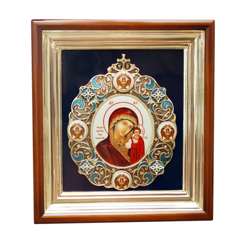 2.14.0169лэ-4 Икона настенная Богородицы Казанская.