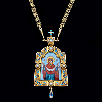 ( 2.7.1541пэ-1/41п )( Панагия с цепью )( Серебро 925 )