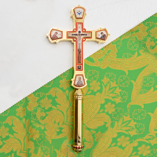 2.7.2898лпэ-2 Крест напрестольный латунный в позолоте 2.7.2898лпэ-2 Крест напрестольный латунный в позолоте