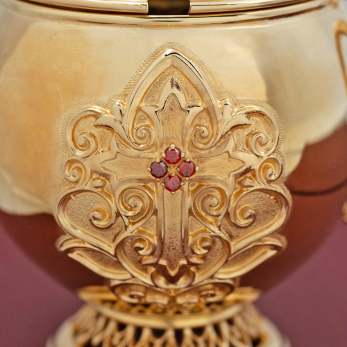 2.7.0684лп Ладанница латунная в позолоте фото 5