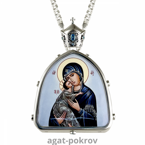 2.7.1895лр-2/1л Панагия с цепью (Юв. сплав)
