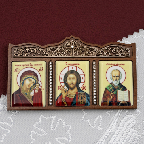 2.79.0042л Автомобильная икона латунная на дереве фото 7 2.79.0042л Автомобильная икона латунная на дереве фото 7