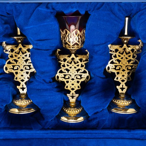 2.7.2871лп-К Набор напрестольный - лампада и подсвечники в позолоте фото 14 2.7.2871лп-К Набор напрестольный - лампада и подсвечники в позолоте фото 14