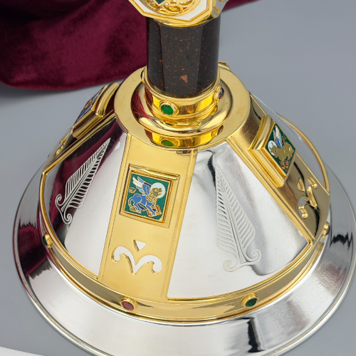 2.7.2442клфчэ Потир комбинированый с фрагментарной позолотой и вставками фото 9