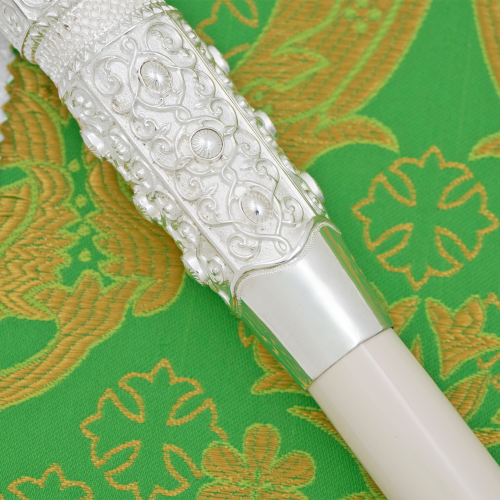 2.7.0918л Посох латунный в серебрении фото 2