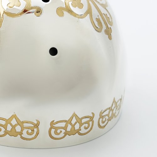 2.7.1257лф Крышка для дискоса диаметром 15 см, латунная с фрагментальной позолотой фото 4 2.7.1257лф Крышка для дискоса диаметром 15 см, латунная с фрагментальной позолотой фото 4