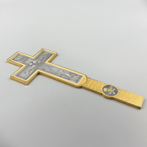 2.7.2968лпр Крест требный латунный в позолоте  фото 6