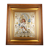 2.14.0097п Икона настенная серебряная - Богородица  Почаевская