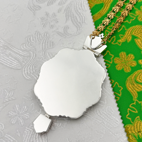 2.7.0987лфэ-2/41лп Панагия латунная в позолоте и серебрении фото 3 2.7.0987лфэ-2/41лп Панагия латунная в позолоте и серебрении фото 3