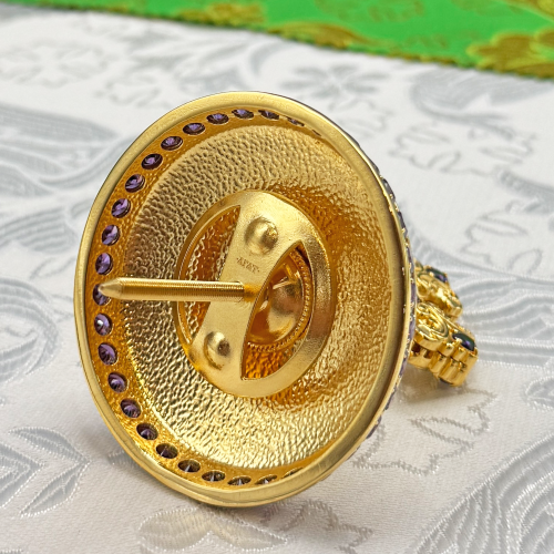 2.7.2617лп Крест на митру латунный в позолоте фото 3 2.7.2617лп Крест на митру латунный в позолоте фото 3