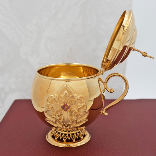 2.7.0684лп Ладанница латунная в позолоте фото 4