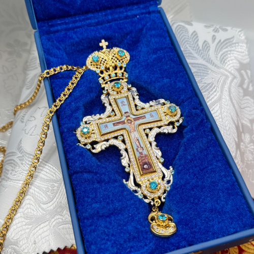 2.10.0547лп-2/1лп Крест наперсный в позолоте фото 2