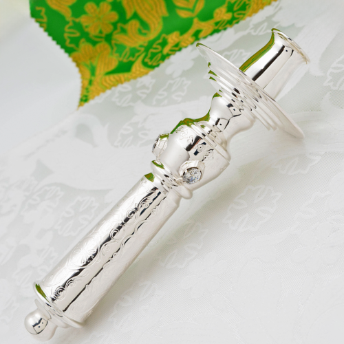 2.7.0763л Подсвечник латунный в серебрении 2.7.0763л Подсвечник латунный в серебрении