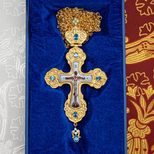 2.10.0675лп-2/1лп Крест наперсный в позолоте фото 4