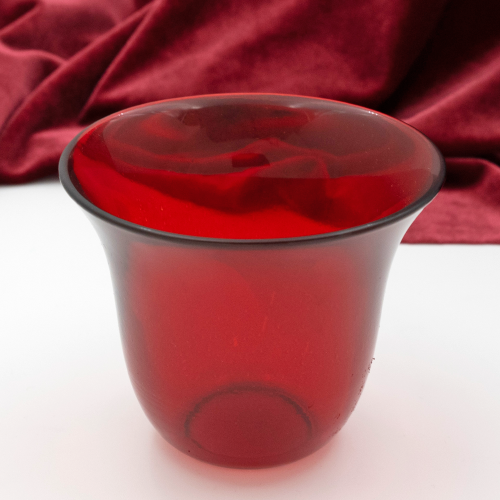 2.7.1596лп Лампада латунная с красными камнями в позолоте фото 5