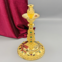 2.7.0659лп Подсвечник латунный в позолоте