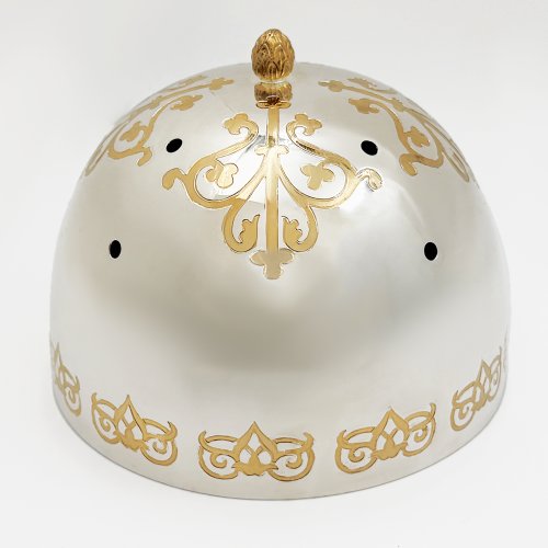 2.7.1257лф Крышка для дискоса диаметром 15 см, латунная с фрагментальной позолотой 2.7.1257лф Крышка для дискоса диаметром 15 см, латунная с фрагментальной позолотой