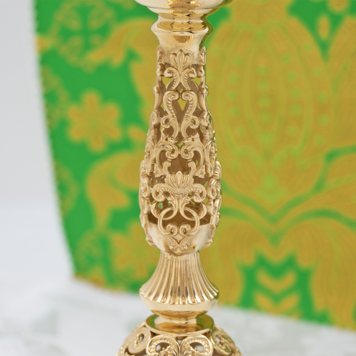 2.7.1596лпр Лампада латунная с красными камнями в позолоте фото 4 2.7.1596лпр Лампада латунная с красными камнями в позолоте фото 4