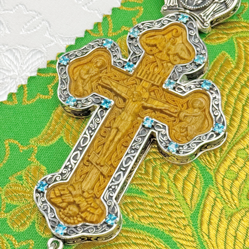 2.10.0420лр-13/1л Крест наперсный с деревянным образом и цепью фото 3 2.10.0420лр-13/1л Крест наперсный с деревянным образом и цепью фото 3