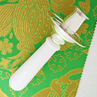 2.7.0716лч Подсвечник латунный в серебрении