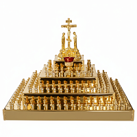 2.7.0933лж Крышка панихидного стола латунная (трехярусная)