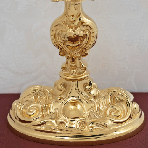 2.7.1889лп Мощевик латунный на ножке в позолоте фото 6 2.7.1889лп Мощевик латунный на ножке в позолоте фото 6