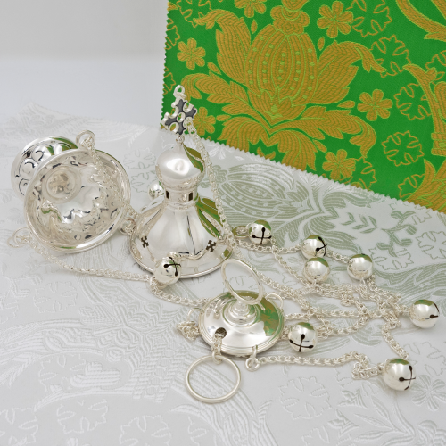 2.7.3021лр Кадило латунное с патинированием в серебрении фото 7