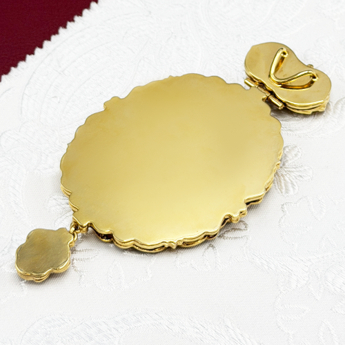 2.7.0653лп-2 Панагия латунная в позолоте без цепи фото 3 2.7.0653лп-2 Панагия латунная в позолоте без цепи фото 3