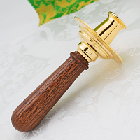 2.7.0716лп Подсвечник латунный в позолоте