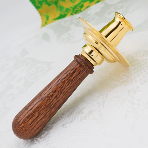 2.7.0716лп Подсвечник латунный в позолоте