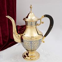2.7.1570лфр Чайник для теплоты с позолотой и патинированием