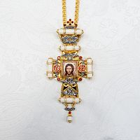 2.10.0463лпрэч-2/1лп Крест наперсный в позолоте с эмалью