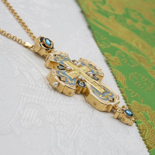 2.7.2620лп-11/1лп-К-М Архиерейский наперсный комплект в позолоте фото 8