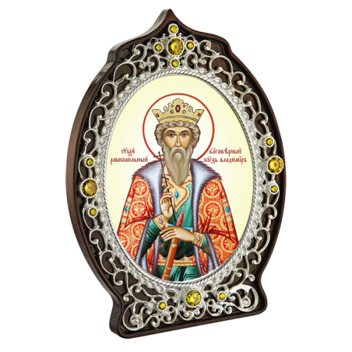 2.78.0995л Икона латунная Святой равноапостольный Князь Владимир