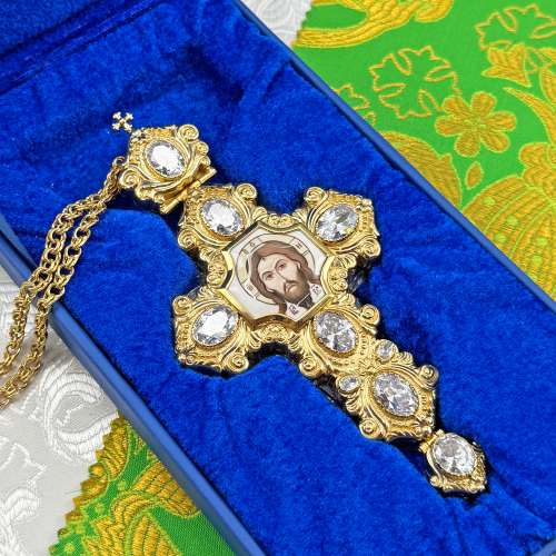 2.10.0387лп-2/1лп Крест наперсный в позолоте фото 2 2.10.0387лп-2/1лп Крест наперсный в позолоте фото 2