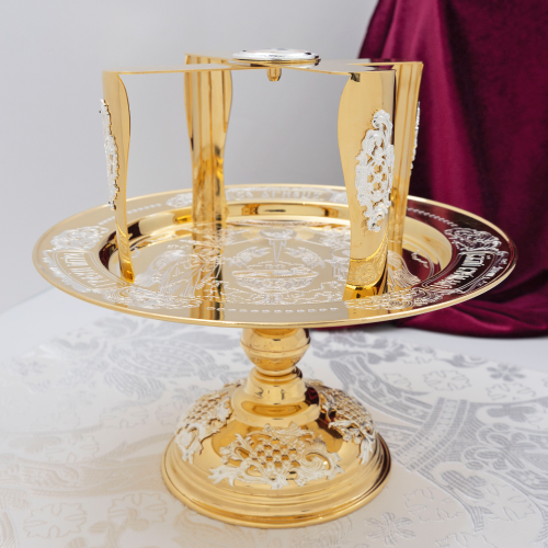 2.7.2759клп-18-К/7 Евхаристический комбинированый набор с фрагментарным серебрением на 1л фото 14