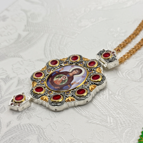 2.7.0987лфэ-2/41лп Панагия латунная в позолоте и серебрении фото 7 2.7.0987лфэ-2/41лп Панагия латунная в позолоте и серебрении фото 7