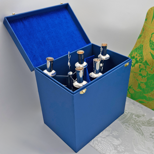 2.7.2074л-К Трикирий дикирий латунный в серебрении фото 12